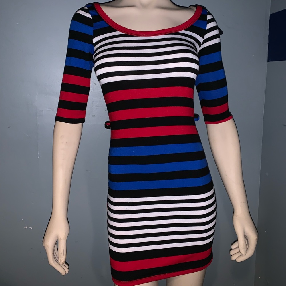 *MAKE OFFER* Red/White/Blue/Black Stripped Dress